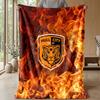 Coperta in Flanella con Stampa Hull City Football, Morbida Calda Leggera Coperta Plaid per Divano Letto Campeggio