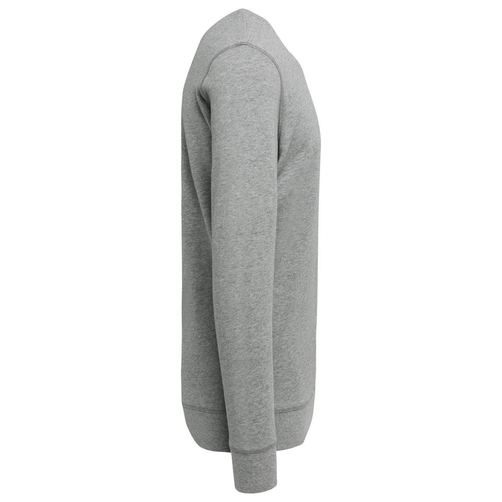 Build Your Brand Unisex Adult Heather Lightweight Crew Neck Sweatshirt