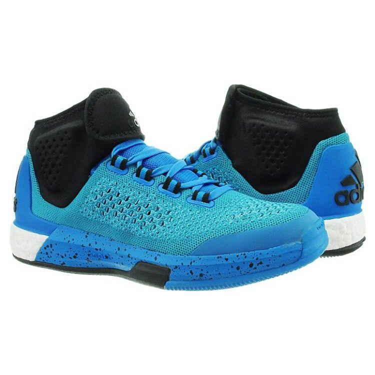 adidas Crazylight Boost Comfortable Versatile Shock Absorbing Durable Breathable Mid-Top Casual Running Shoes Men Sneakers Blue S85465