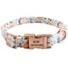 Floral Pet Collar With Bow Metal Buckle Cats Small Dogs Adjustable Fashionable