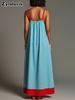 Gestreiftes Premium Tube-Kleid mit Bindebändern Sommer Neue Kollektion Elegante Urlaubsbekleidung Langarm Damenbekleidung