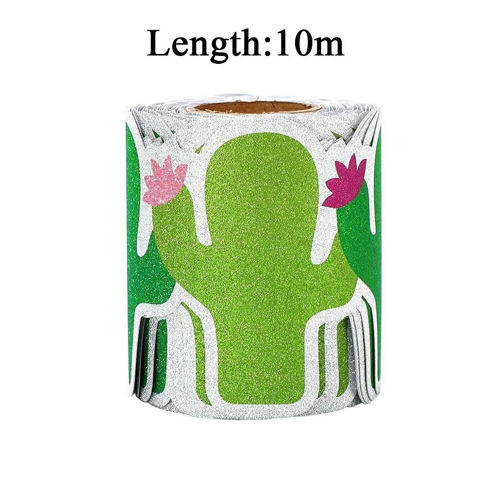 Green Cactus Border Decorative Sticker Self Adhesive DIY Poster Border Stickers Border Trim Sticker