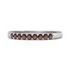 Garnet Round Half Eternity Ring - 925 Sterling Silver