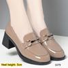 Women's Loafers, Spring Mid-heel Leather Shoes, Chunky Heel Women's Shoes, Middle-aged Women's Shoes, Deep-cut Single Shoes