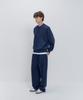PSSHOPPER Curved Washed Wide Sweatpants [Navy]