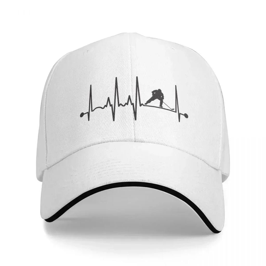Hockey Heartbeat Cap Baseball Cap golf hat trucker hats WoUnisexs golf wear Unisexs