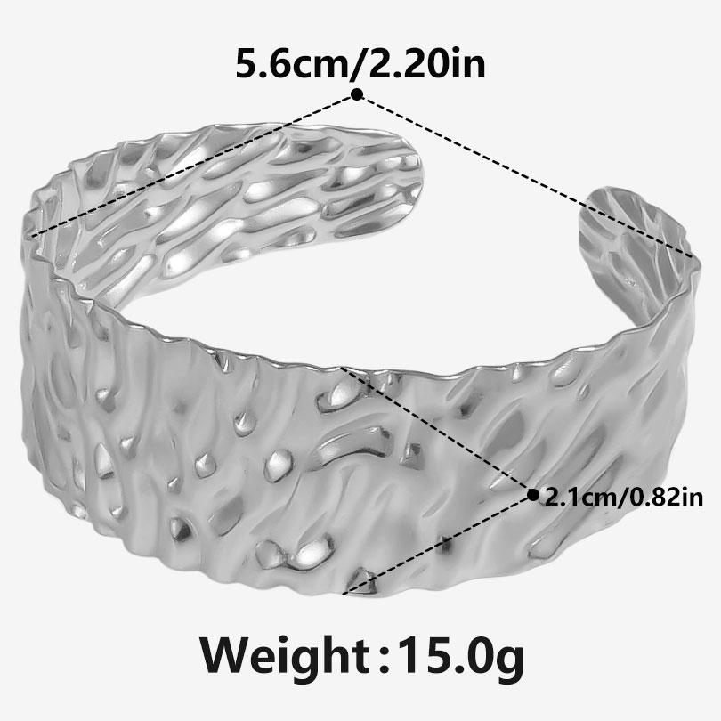 1pcs Wrist Bangles For Women Men Accessories Stainless Steel Jewelry No Fade Twist Beads Double Layered Open Bracelets Bangle
