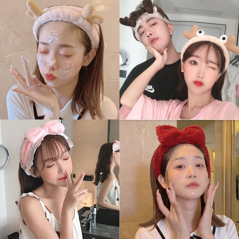 Cute Makeup Face Wash Turban Headband Women Girls Washing Hair Head Bands Accessories Make Up Hairband Headdress Scrunchie