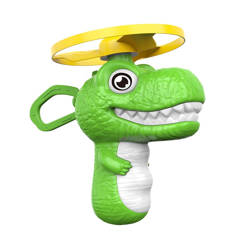 Kids' T-Rex Bamboo Dragonfly Toy: Hand-Pulled Flying Disc for Outdoor Parent-Child Fun