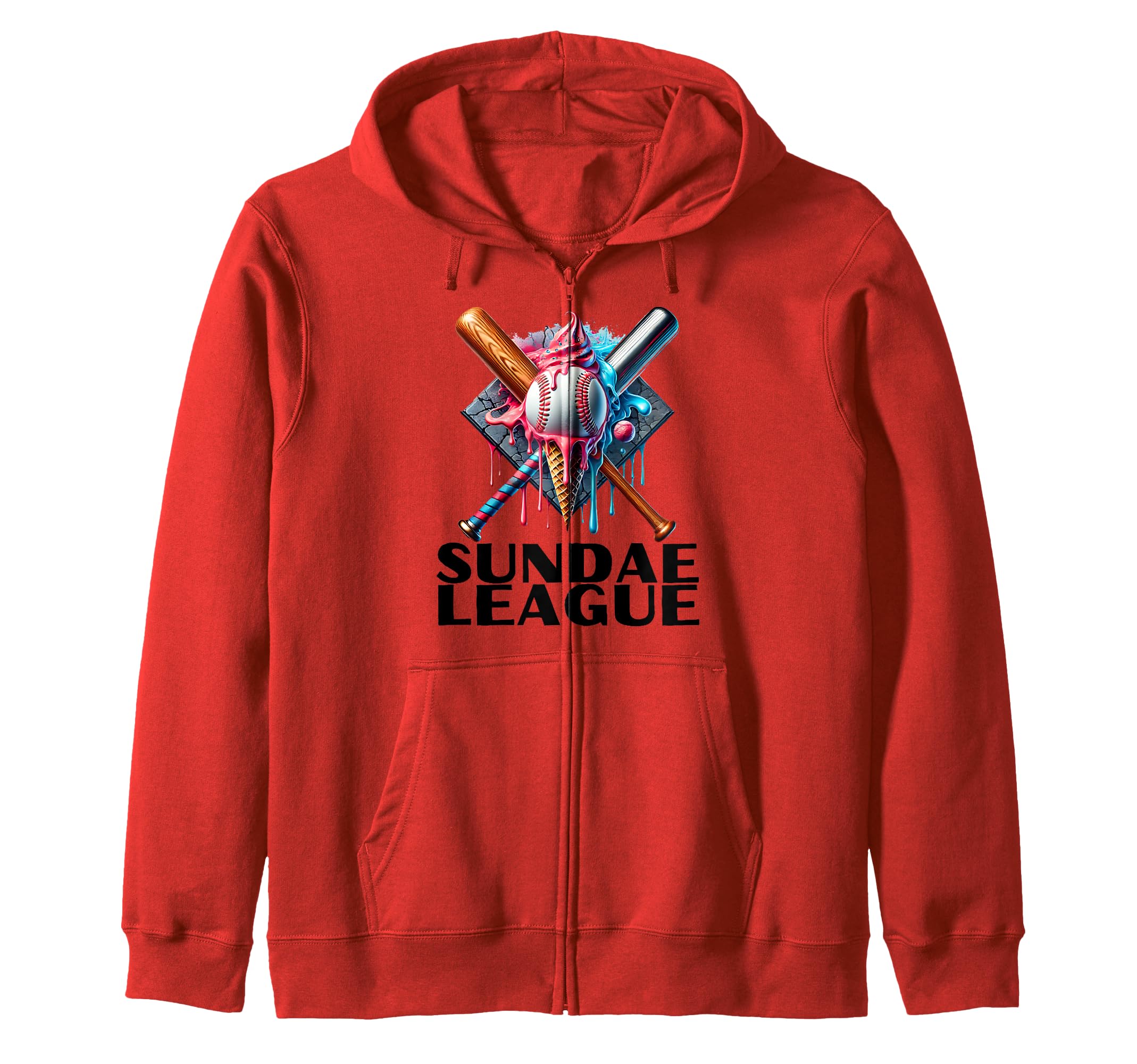 

Бейсбольная домашняя пластина Drip Ice Cream Drip Baseball Bat Season Zip Parka