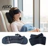 Comfortable Travel Sleep Set Memory Foam Pillow with Eye Mask 3-in-1 Adjustable Neck Support Ergonomic Arm Straps And Rest for Airplane Train Office