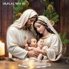 2D Flat Acrylic Nativity Scene Tabletop Decoration - Maria, Joseph and Baby Jesus - Perfect for Family, Party or Birthday Decoration