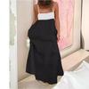 Summer Casual Cotton Linen Striped Sleeveless Maxi Dress For Women