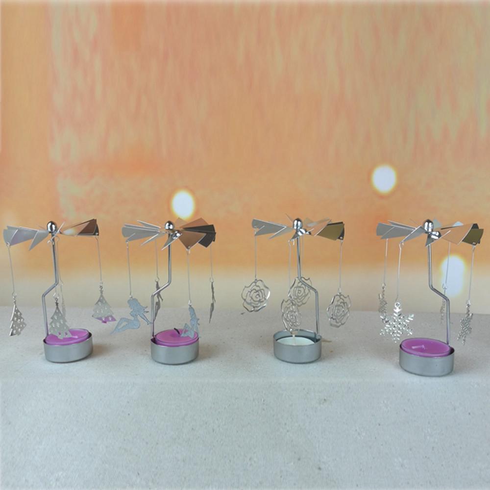 Buy Spinning Rotary Metal Carousel Tea Light Candle Holder Stand Lamp ...