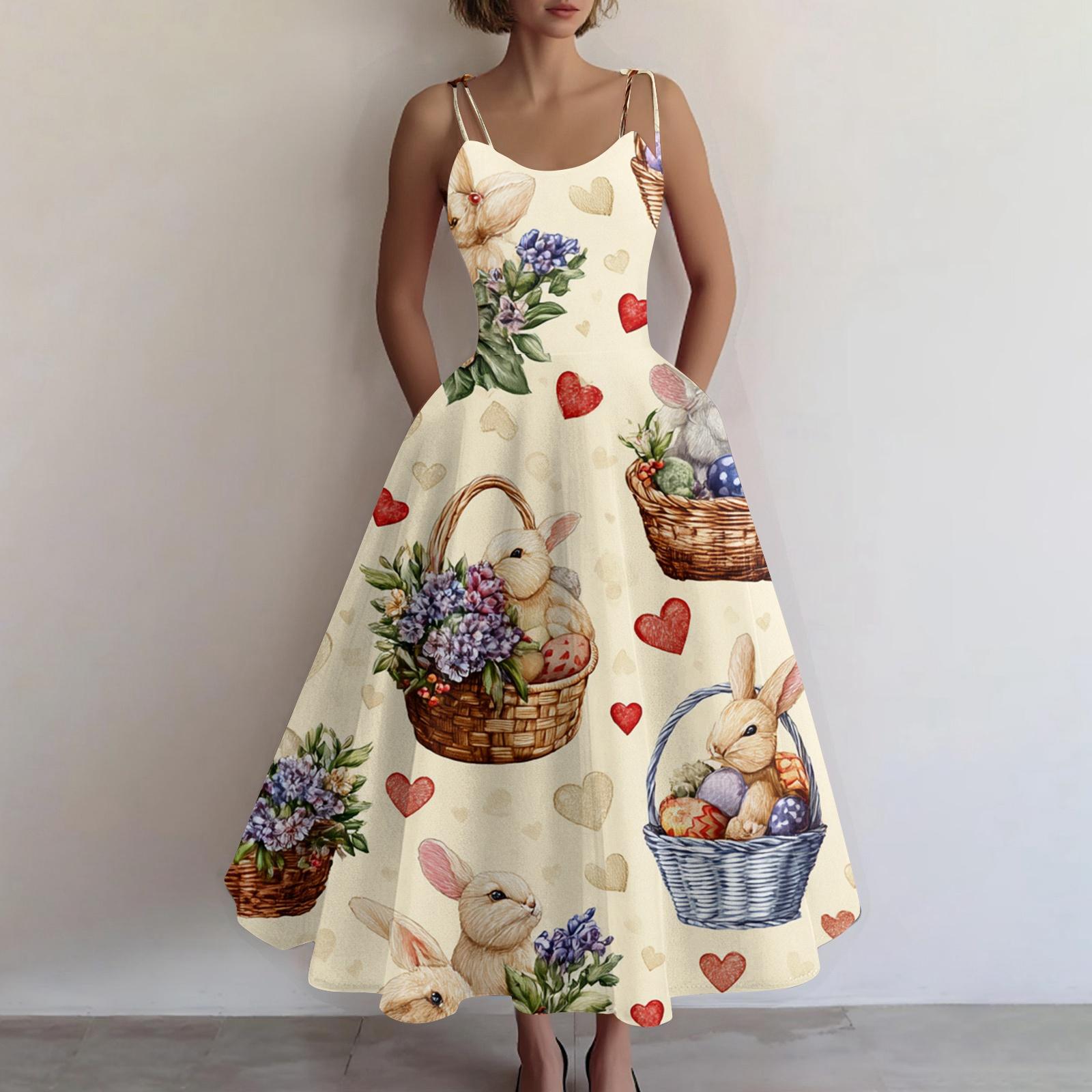 

Женское повседневное модное платье без рукавов с принтом ко Дню святого Валентина, с открытыми плечами XXL бежевый