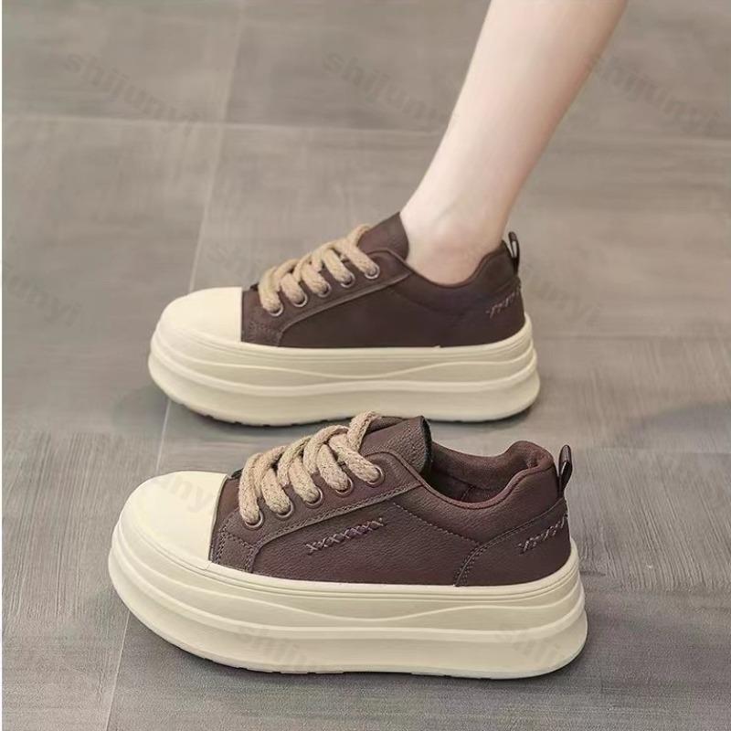 Autumn Women's Casual Sports Shoes 2026 Comfortable Anti Slip Outdoor Fashion Retro Platform Vulcanized Shoes Zapatos Mujer
