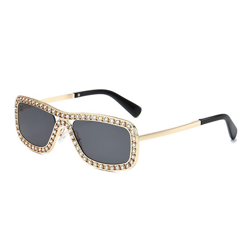 Heavy Industry Diamond-Encrusted Sunglasses Women'S Glasses Trend Exaggerated Hollow Sunglasses Advanced Sense