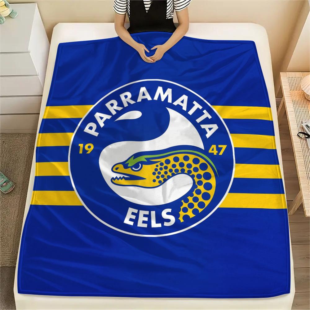 

Parramatta Eels Print Flannel Blanket, High quality Comfortable for All Seasons, Home Decor, Warmth and Comfort 150cm x 200cm