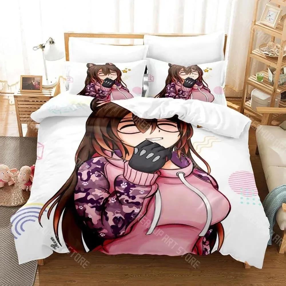 3D Print Roboco-san Bedding Set Single Twin Full Queen King Size Bed Set Adult Kid Bedroom Duvetcover Sets 3d Print Anime Bed