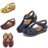 Women's Round Toe Wedge Heel Sandals Stylish Closed Toe Design With Non-slip Feature