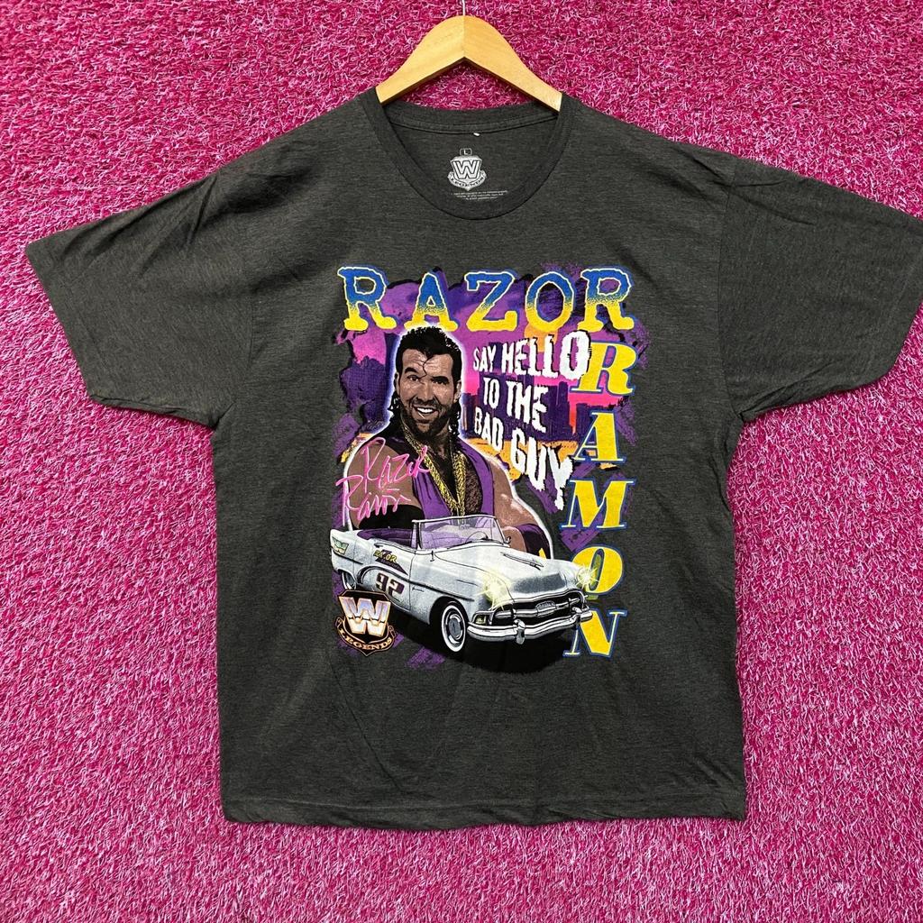 WWE Razor Ramon Say Hello To The Bad Guy 100% Cotton T-shirt Mens Tees Top