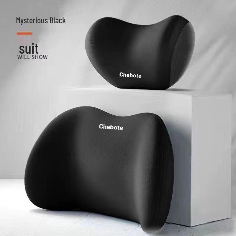 Car Lumbar and Neck Support Pillow - Memory Foam Cushion for All Seasons