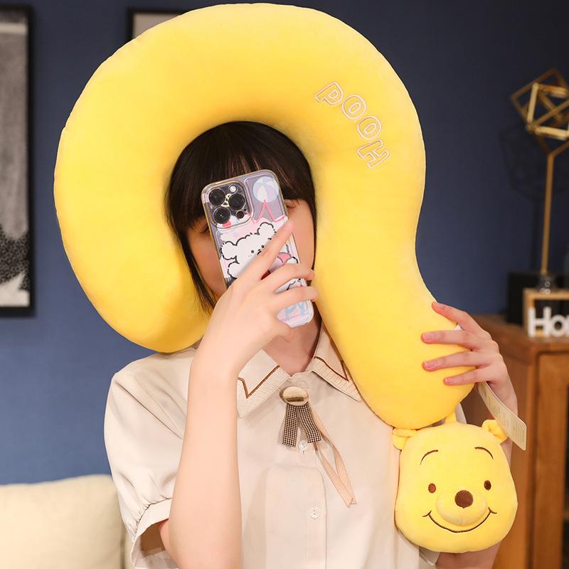 Creative Question Mark Neck Pillow Car Ice Silk Multifunctional Pillow Office Lunch Break Neck Care Holiday Gift for Women