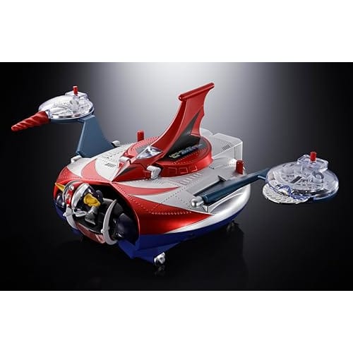 TAMASHII NATIONS Chogokin UFO Robot Grendizer Deluxe Grendizer & UFO Spazer, approximately 135mm & 120mm, die-cast, ABS & PE pre-painted action figure