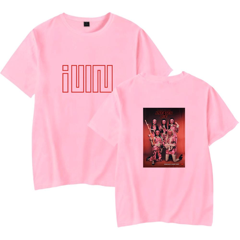 2023 Kpop Gidle New Album I Never Die Tshirt Cotton Tee Tops Short Sleeve For Unisex And Women Casual Streetwear