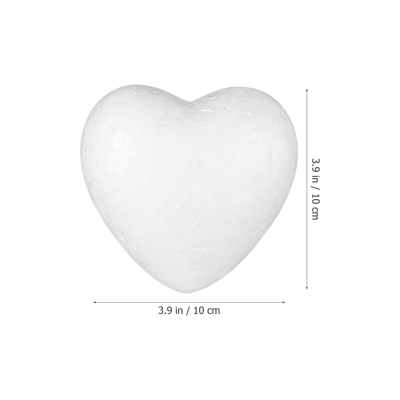

5Pcs White Polystyrene Heart Balls 8.5cm DIY Craft Hearts for Wedding Decor Valentine s Day Baby Shower Floral Arrangements