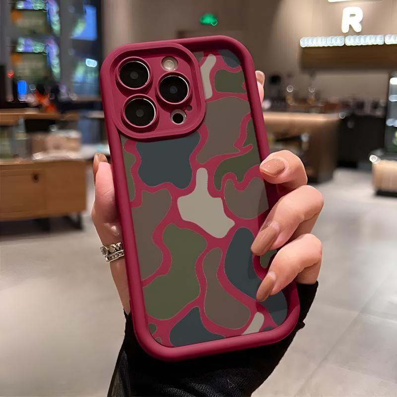 Dual Tone Camo Green Gray Fashion Phone Case For iPhone 17 16 17E 16E 15 14 13 12 11 Pro Max Plus Air