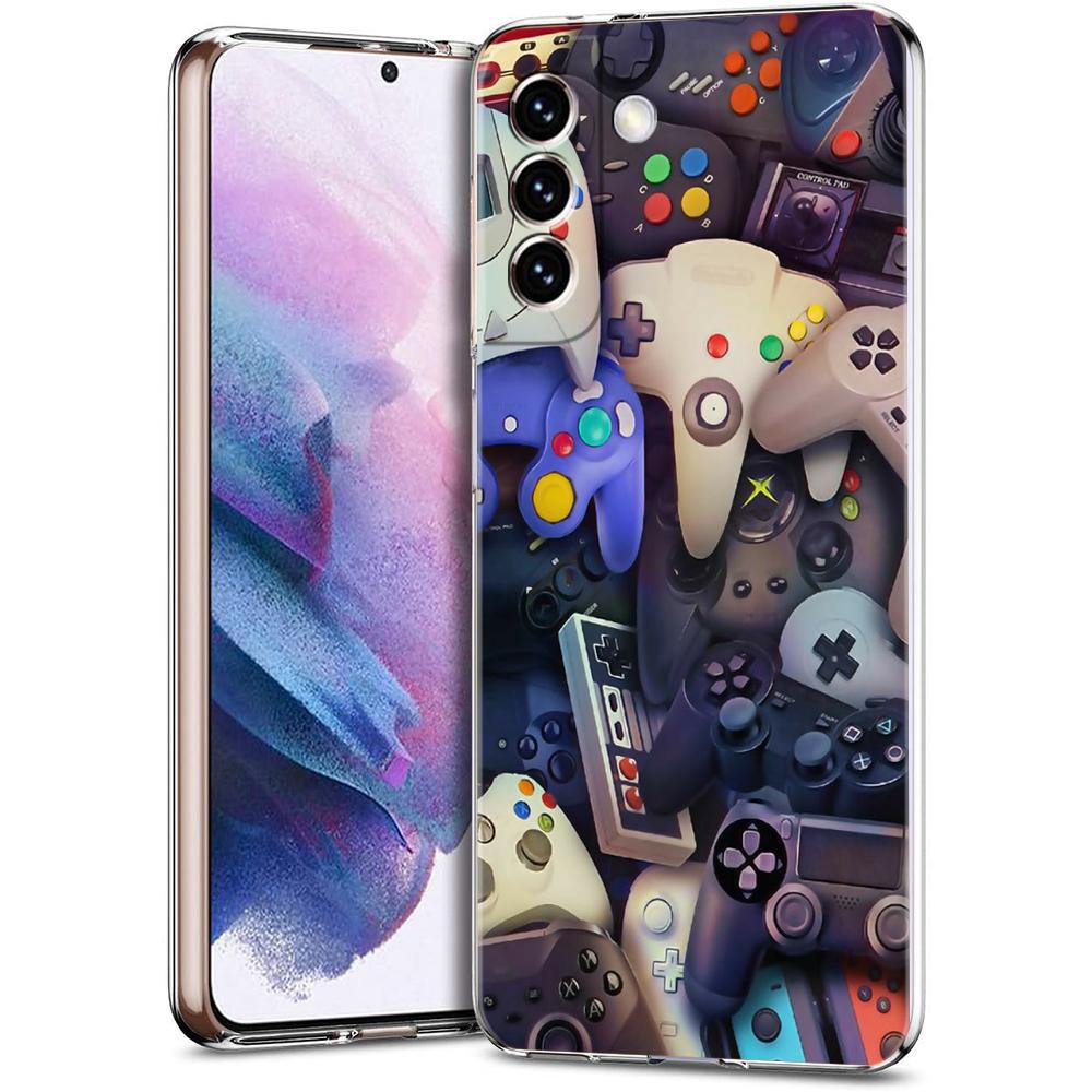 Game Controller Graphic Transparent Cover for Samsung Galaxy S24 S23 S22 S20 S21 FE Ultra S24 S23 S10 S10E S9 Plus 5G Phone Case