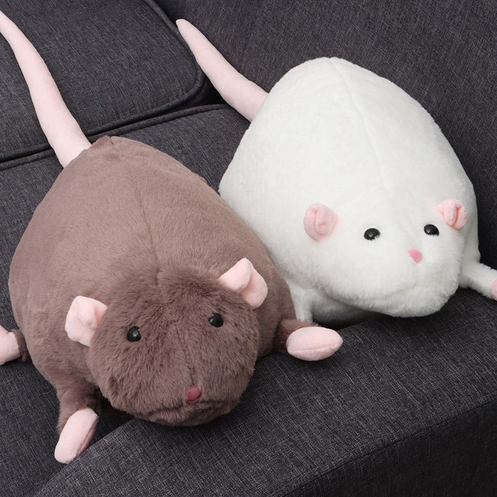 Plush Mouse Doll 30/45/90cm Animal Figure Creative Flower Branch Rat Doll  Kids Gift Birthday