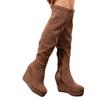 2025 Autumn-Winter New Over-the-Knee Stretch Boots - Women's High-Shaft Thick-Soled Solid-Color Fashion Boots