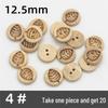 Natural Retro Coconut Shell Round Buttons for Children's Clothing