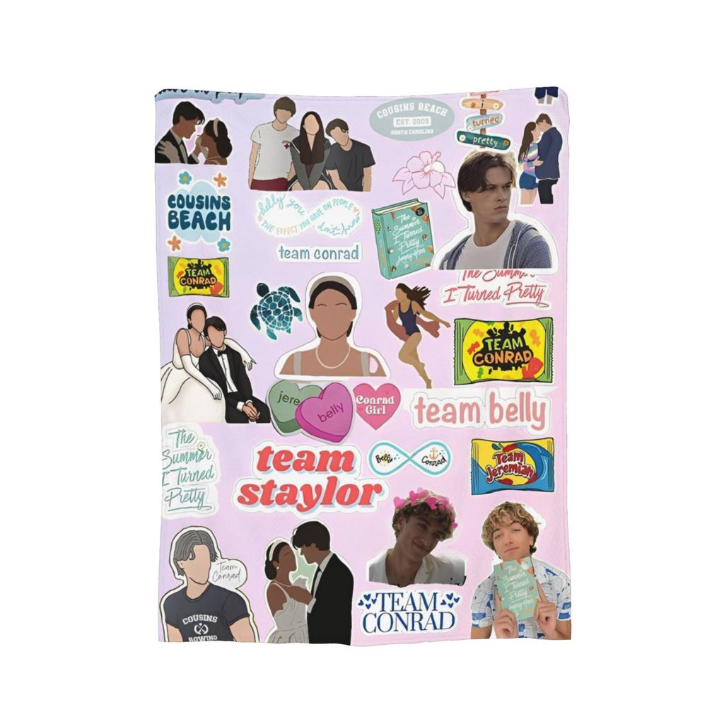 The Summer I Turned Pretty Blankets Team Conrad Flannel Vintage Breathable Throw Blanket for Home Textile Decor,