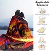 1pc Dragon Breath vs. Lightsaber: A Clash of Fantasy Elements Blanket,Portable Throw for Travel & Camping, All Season Cozy Blanket,Ideal Gift