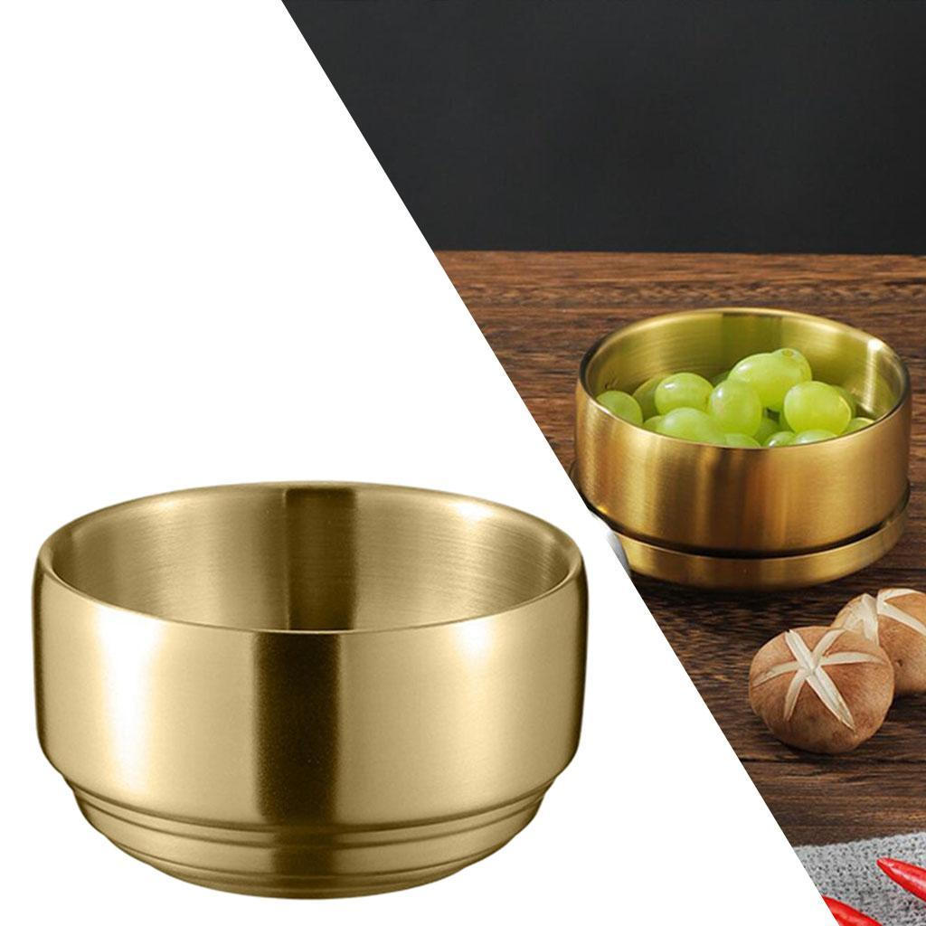 304 Stainless Steel Bowls Double Layer Multipurpose Seasoning Soup Salad Serving Home Restaurant