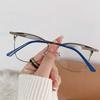 Lightweight Anti Blue-lay Eyewear Zinc Zinc Alloy Women Plain Glasses New Cat Eye Glasses  Business