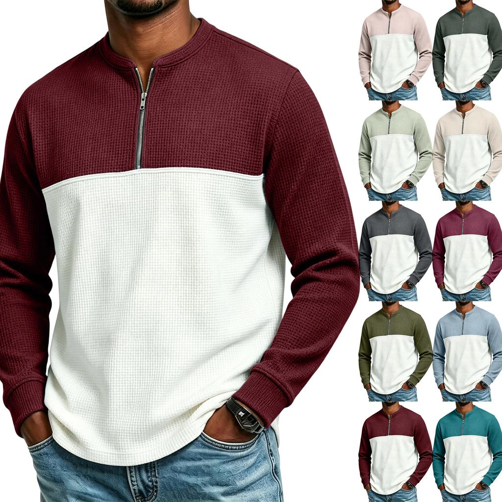 Men's Casual Knit Long Sleeve T-Shirt with, Everyday Pullover
