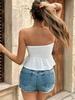 Women's Summer Sexy Off-Shoulder Camisole Top Sleeveless Elastic Bodysuit