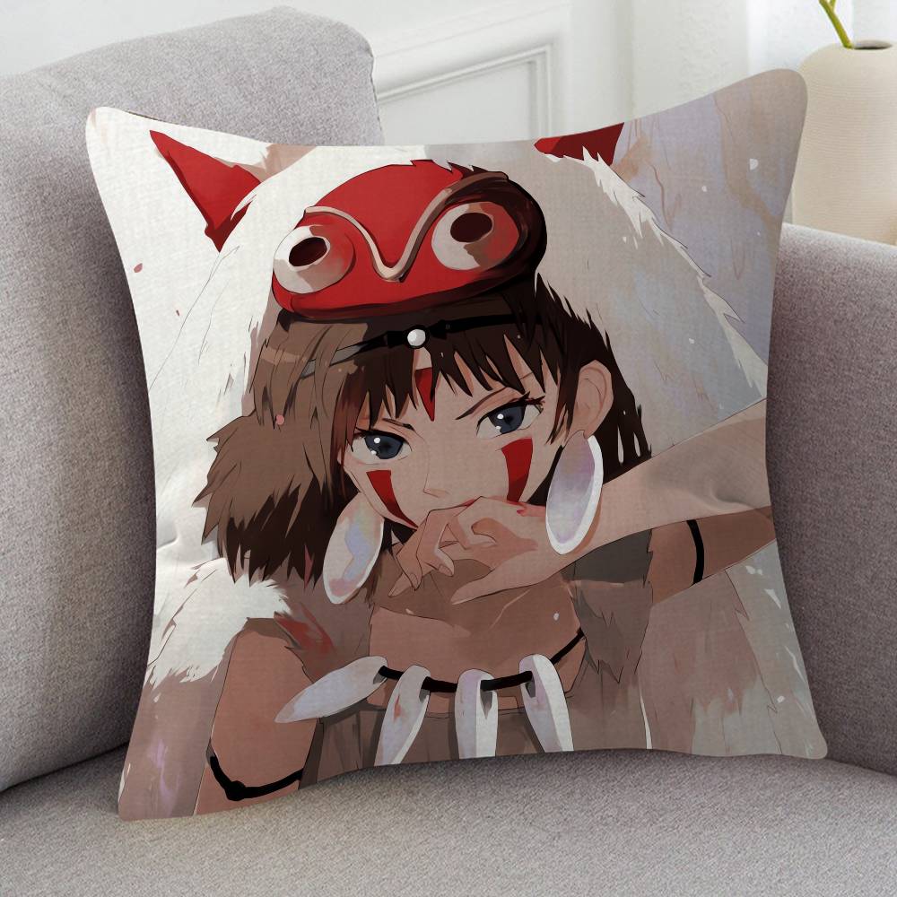 Anime Princess Mononoke Pillow Case Soft Double Sided Print Sofa Cushion Cover Throw Pillow Covers