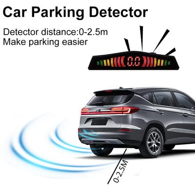 4-sensor Car Reverse Radar Parking Sensor Buzzer Detector Auxiliary Flat Probe System 16.5mm Kit General Motors Camera