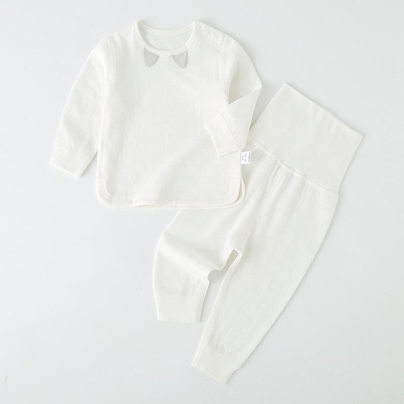 

Детская хлопковая пижама Jingqi, с высокой талией и защитой живота, унисекс, для ношения в любое время года 80 cm белый