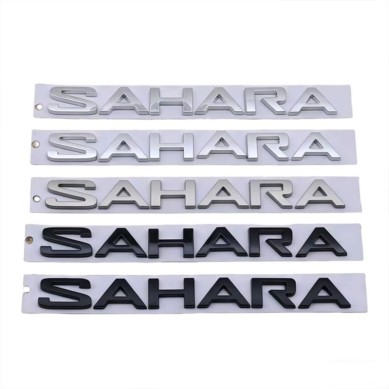 Car Trunk Rear Sticker ABS SAHARA Side Wing Emblem Decoration Decals Accessories For Jeep Wrangler Sahara Modification JP JL