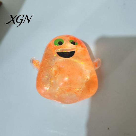 Halloween Party Favors 1/5Pcs Mini Ghost Squeeze Toy, Glitter Stress Relief Fidget Toys Ball Sensory for Kids Adults Slow Rebound