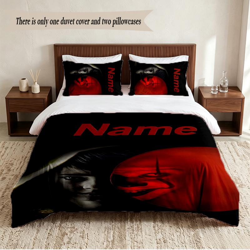 It Personalized Custom Name 3‑Piece Bedding Set Soft Duvet Cover Set For Bedroom Home Decor