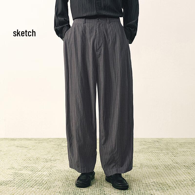 

Men s 2026 Summer Wide-Leg Casual Trousers S