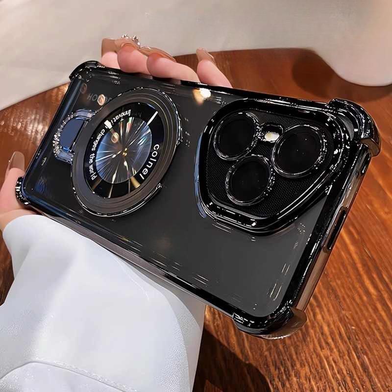 Für Honor 400Lite Hülle Transparent Stoßfest Magnetische Halterung Handyhülle Für Honor 400 Pro 300 200Lite 90 X8 X8C Silikonhülle