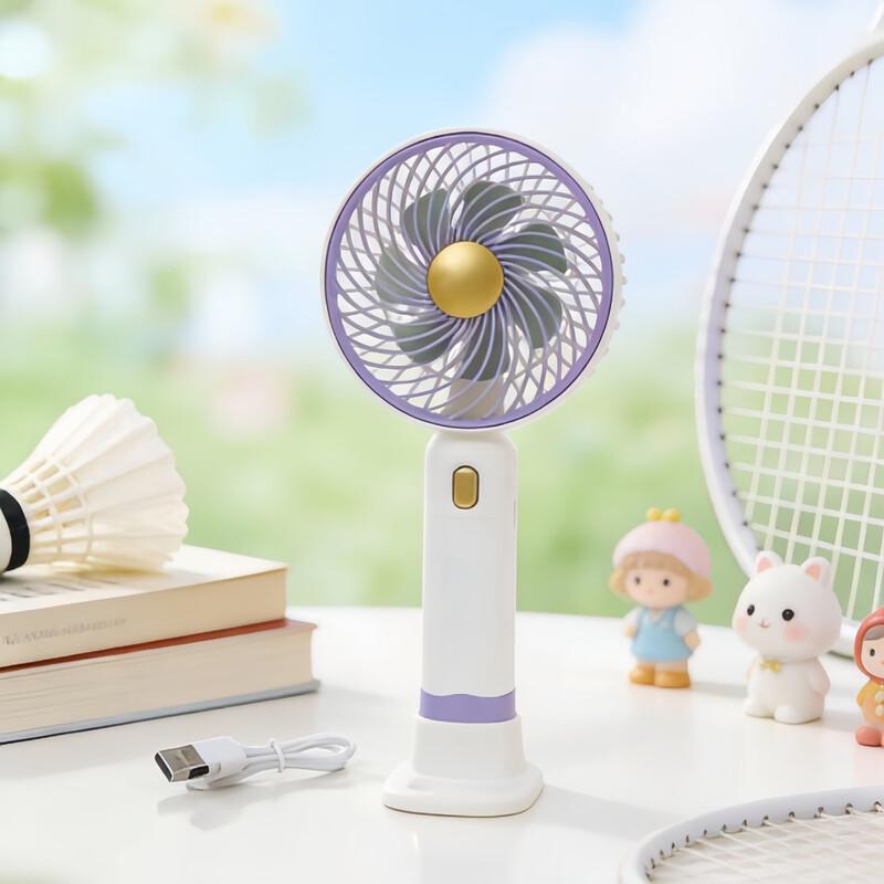 

LINGPAN HQ68A Simple Color-Block Mini Handheld Fan 5-Pack